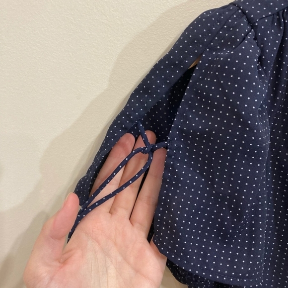 2/$75 J.Crew Polka Dot Tie Sleeve Flutter Dress - Picture 5 of 13